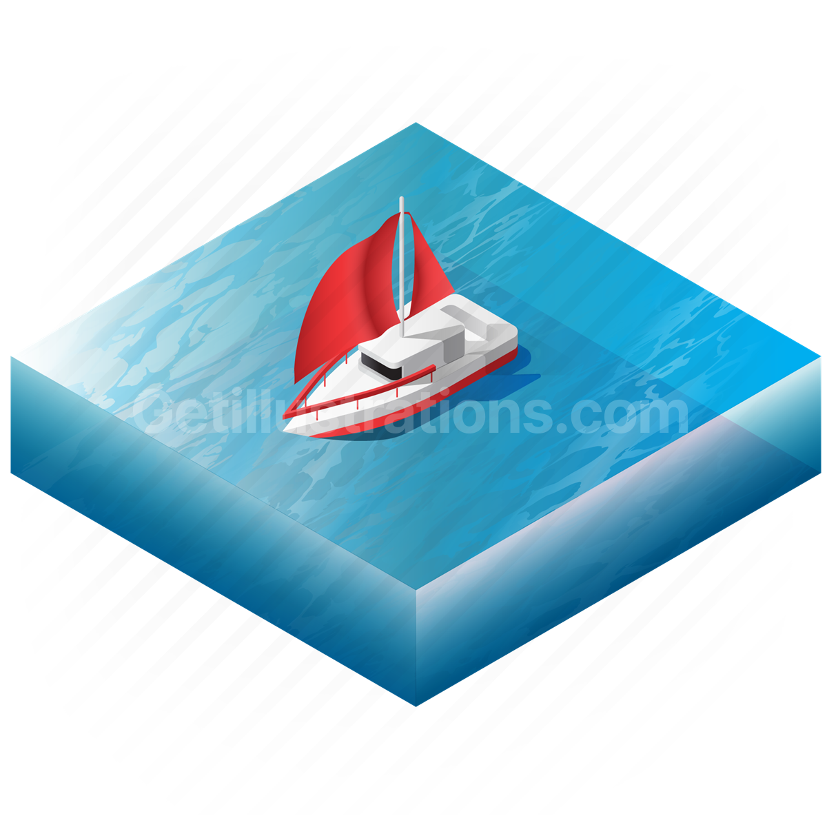 water, sea, ocean, boat, sail, transport, vehicle
